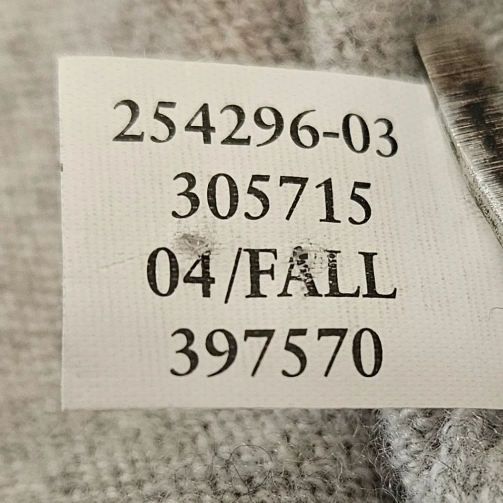 Vtg J.Crew 100% Cashmere Gray Sweater XXS‎ FALL 2004 AS-IS Read Description - Picture 5 of 10